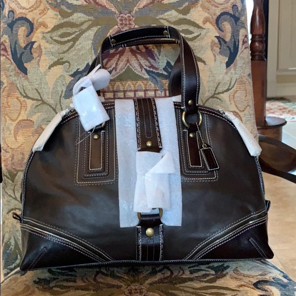 Brown Leather Coach Bag